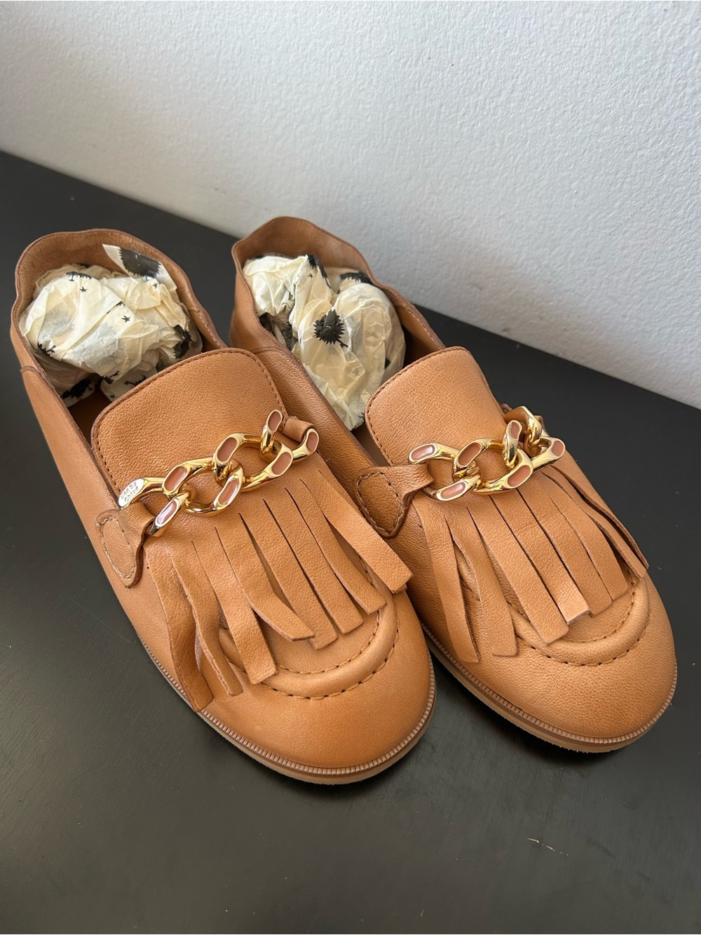 SEE BY CHLOÉ Fringe Flap Loafers in tan - Picture 11 of 15